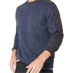 Van Heusen Flex Classic Fit Large Blue Black Heather Pullover Men's Sweater.